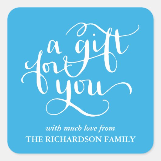 ELEGANT HANDSCHRIFTLICHE SCRIPT GIFT TAG STICKERS (Vorderseite)