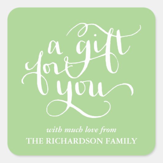 ELEGANT HANDSCHRIFTLICHE SCRIPT GIFT TAG STICKERS (Vorderseite)