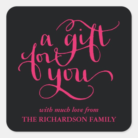 ELEGANT HANDSCHRIFTLICHE SCRIPT GIFT TAG STICKERS (Vorderseite)