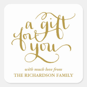 ELEGANT HANDSCHRIFTLICHE SCRIPT GIFT TAG STICKERS