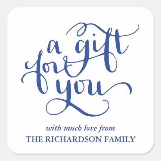 ELEGANT HANDSCHRIFTLICHE SCRIPT GIFT TAG STICKERS (Vorderseite)