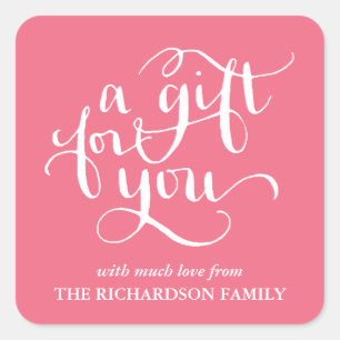 ELEGANT HANDSCHRIFTLICHE SCRIPT GIFT TAG STICKERS