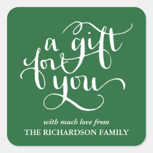 ELEGANT HANDSCHRIFTLICHE SCRIPT GIFT TAG STICKERS