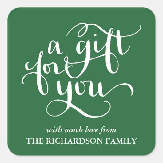 ELEGANT HANDSCHRIFTLICHE SCRIPT GIFT TAG STICKERS (Vorderseite)