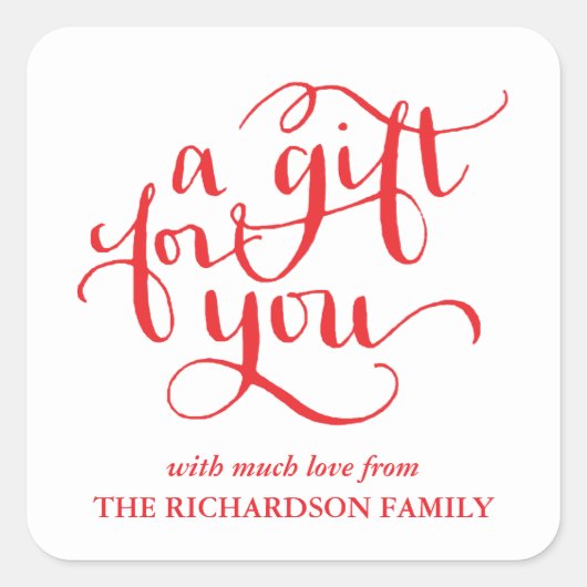 ELEGANT HANDSCHRIFTLICHE SCRIPT GIFT TAG STICKERS (Vorderseite)