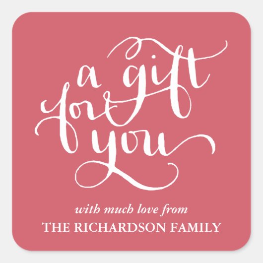 ELEGANT HANDSCHRIFTLICHE SCRIPT GIFT TAG STICKERS (Vorderseite)