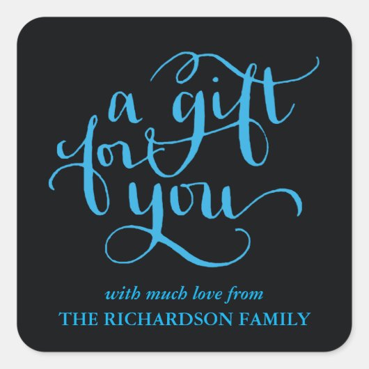 ELEGANT HANDSCHRIFTLICHE SCRIPT GIFT TAG STICKERS (Vorderseite)