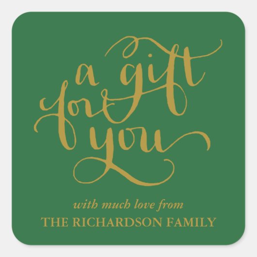 ELEGANT HANDSCHRIFTLICHE SCRIPT GIFT TAG STICKERS (Vorderseite)