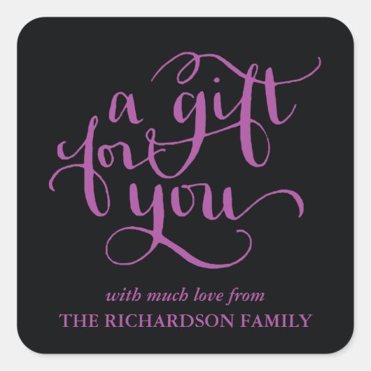 ELEGANT HANDSCHRIFTLICHE SCRIPT GIFT TAG STICKERS (Vorderseite)