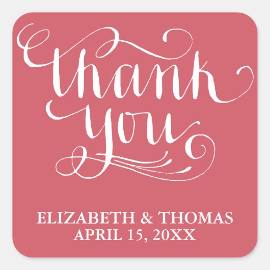 ELEGANT HANDSCHRIFTLICHE SKRIPT DANK IHNEN STICKER (Vorderseite)