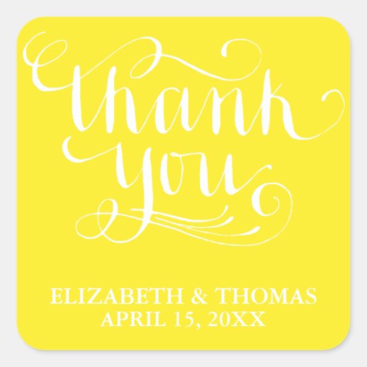 ELEGANT HANDSCHRIFTLICHE SKRIPT DANK IHNEN STICKER (Vorderseite)