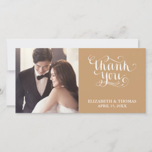 ELEGANT HANDSCHRIFTLICHE SKRIPT FOTO DANKSAGUNGSKA DANKESKARTE