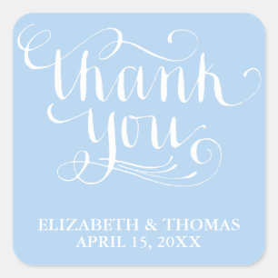 ELEGANT HANDSCHRIFTLICHE THANK YOU AUFKLEBER