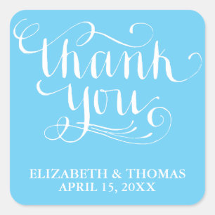 ELEGANT HANDSCHRIFTLICHE THANK YOU STICKER