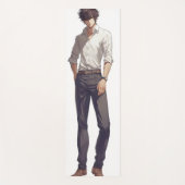 Elegant Handsome Anime Man Yogamatte (Vorderseite)