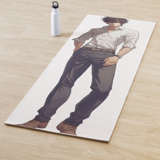 Elegant Handsome Anime Man Yogamatte (Beispiel)