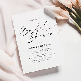 Elegant Handwritten Script Bridal Shower Einladung