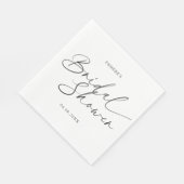 Elegant Handwritten Script Bridal Shower Napkins Serviette (Ecke)