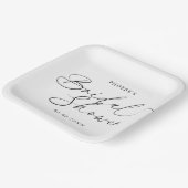 Elegant Handwritten Script Bridal Shower Pappteller (Gewinkelt)