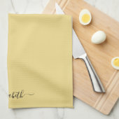 Elegant Handwritten Script Name Black And Gold Geschirrtuch (Viertel Falte)