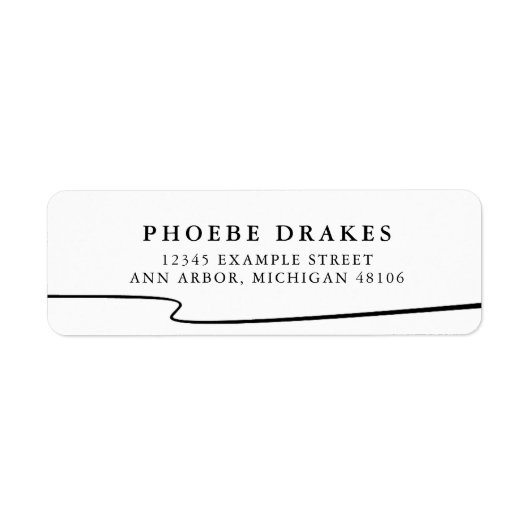 Elegant Handwritten Script Return Address (Vorne)