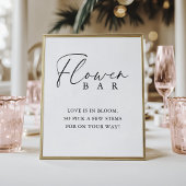 Elegant Handwritten Script Shower Flower Bar Poster