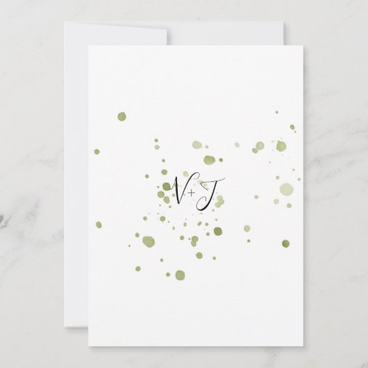 Elegant Hanging Eucalyptus Wedding Einladung (Rückseite)