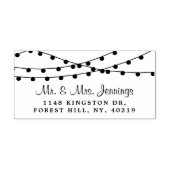 Elegant Hanging String Lights Wedding Permastempel (Design)