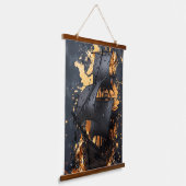 elegant Hanging Tapestry modern chic abstract Wandteppich Mit Holzrahmen (Gewinkelt)