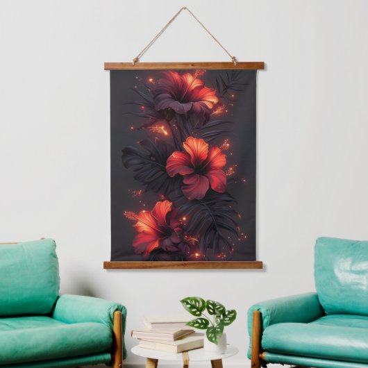 elegant Hanging Tapestry modern chic abstract Wandteppich Mit Holzrahmen (Wohnzimmer)