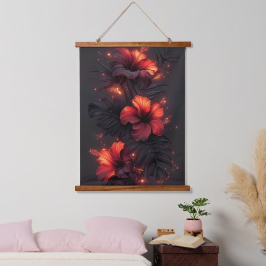 elegant Hanging Tapestry modern chic abstract Wandteppich Mit Holzrahmen (Schlafzimmer)
