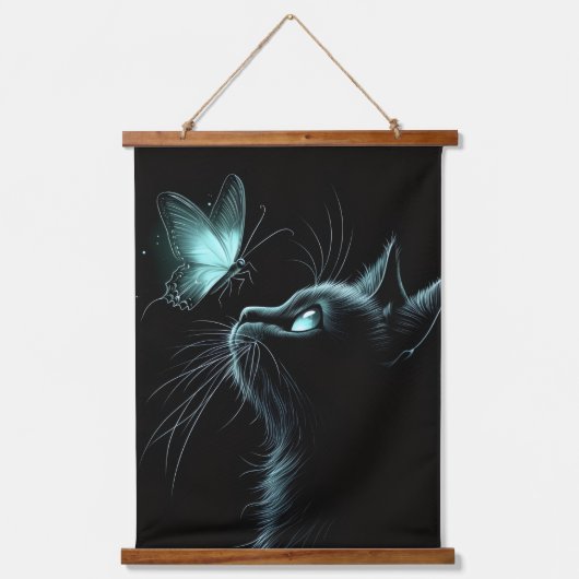 elegant Hanging Tapestry modern chic abstract Wandteppich Mit Holzrahmen (Vorderseite)