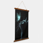elegant Hanging Tapestry modern chic abstract Wandteppich Mit Holzrahmen (Gewinkelt)