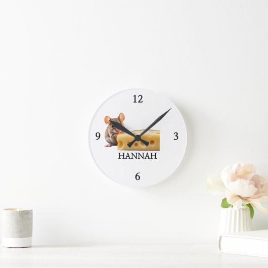 Elegant "HANNAH" Personalisiert Runde Wanduhr (Zuhause)