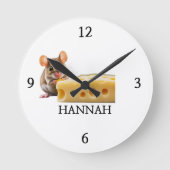 Elegant "HANNAH" Personalisiert Runde Wanduhr (Vorderseite)