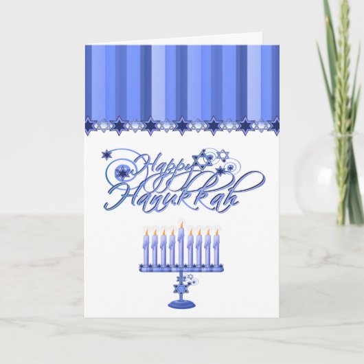 Elegant Hanukkah Grußkarte Feiertagskarte (Vorderseite)