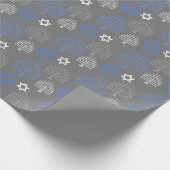 Elegant Hanukkah Holiday Pattern Geschenkpapier (Ecke)