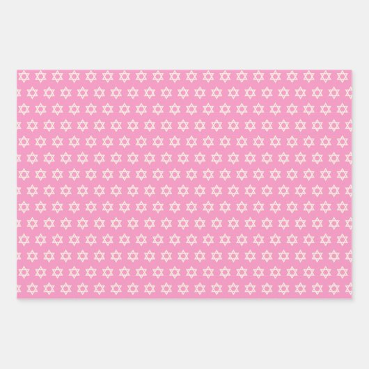 Elegant Hanukkah Holiday Pattern Gold Geschenkpapier Set (Vorderseite 2)