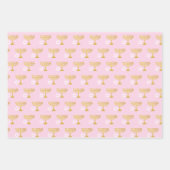 Elegant Hanukkah Holiday Pattern Gold Geschenkpapier Set (Vorderseite)