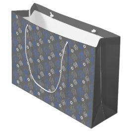 Elegant Hanukkah Holiday Pattern Große Geschenktüte