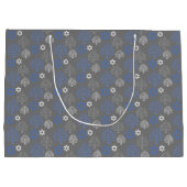 Elegant Hanukkah Holiday Pattern Große Geschenktüte (Rückseite)