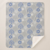 Elegant Hanukkah Holiday Pattern Sherpadecke (Vorderseite)