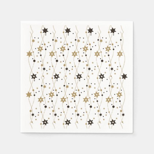 Elegant Hanukkah Stars Serviette (Vorderseite)