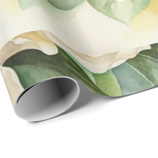 Elegant Happy 50. Geburtstag Blumenschrift Geschenkpapier (Rolleneckpunkt)