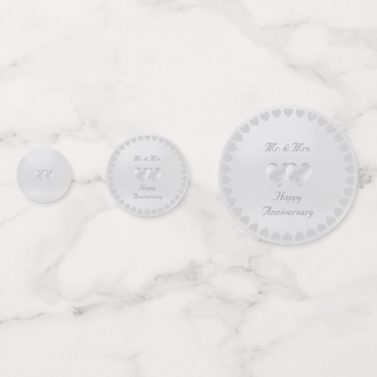 Elegant Happy Anniversary Konfetti (Vorderseiten)