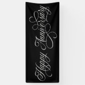 Elegant Happy Anniversary-Skript Banner (Vertikal)