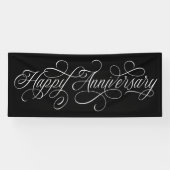 Elegant Happy Anniversary-Skript Banner (Horizontal)