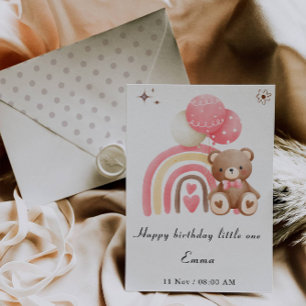 Elegant Happy Birthday Card Einladung