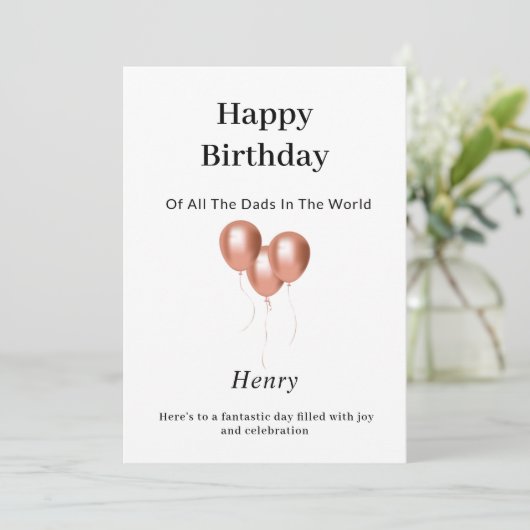 Elegant Happy Birthday Card Einladung