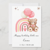 Elegant Happy Birthday Card Einladung (Vorderseite)
